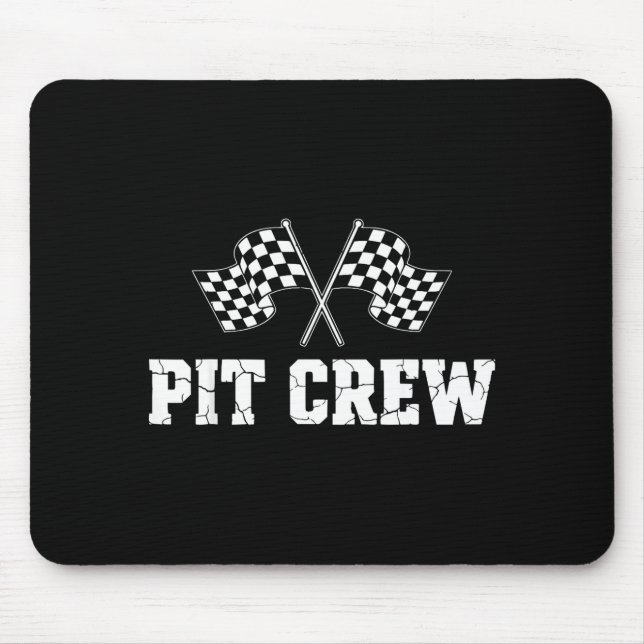 Mousepad T Crew Race Car Birthday Party Family Matching Car (Frente)