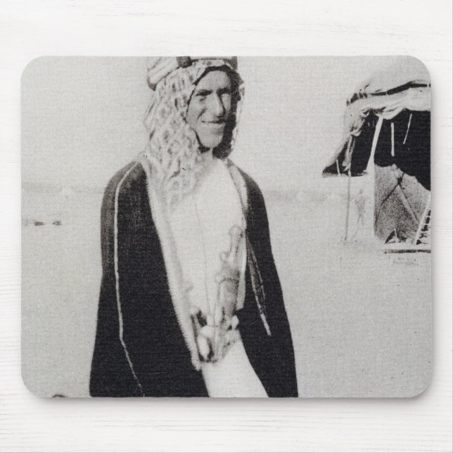 Mousepad T.E. Lawrence no vestido árabe (foto de b/w) (Frente)