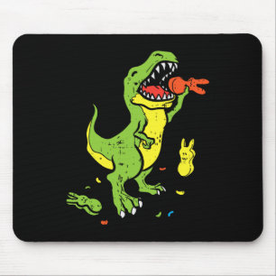 Mousepad T-Rex Comendo Coelho Funny Easter Amante de Dinoss