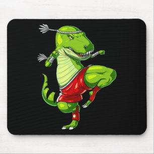 Mousepad T-rex Dinossaur Muay Thai Boxando Karate Arte Marc