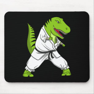 Mousepad T-rex Dinossauro Karatê Kickboxing Artes Marciais 