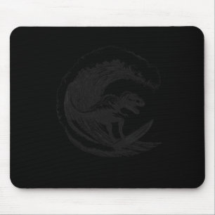 Mousepad T-rex Dinossauro Surfando Surf Prancha de Surf Sur