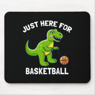 Mousepad T-Rex Divertido Só Aqui Para Dinossauro De Basquet