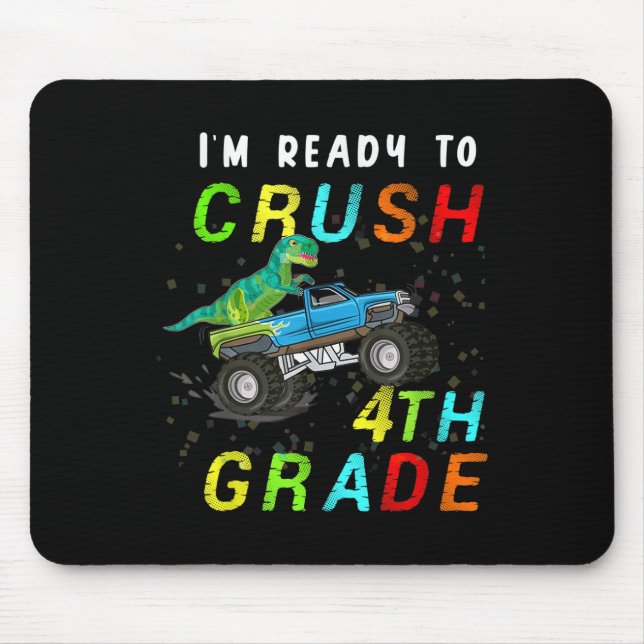 Mousepad T Rex Em Caminhão Monstro - Estou Pronto Para Esma (Frente)