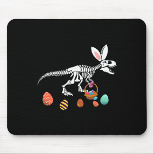 Mousepad T Rex engraçado de Páscoa Esqueleto Bunny Sket Caç