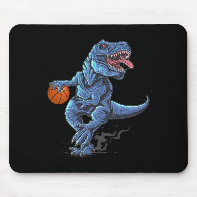 Mousepad T-Rex engraçado jogando amante do Sketll Player  (Frente)