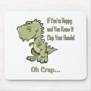 Mousepad T-Rex feliz