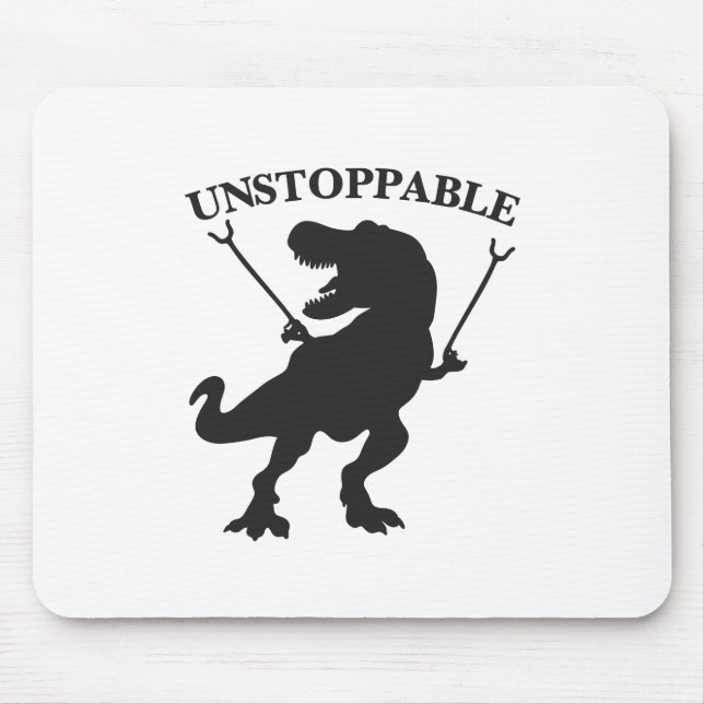 Mousepad T-rex imparável - Escolher cor de fundo (Frente)