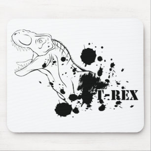 Mousepad T-Rex (preto e branco)