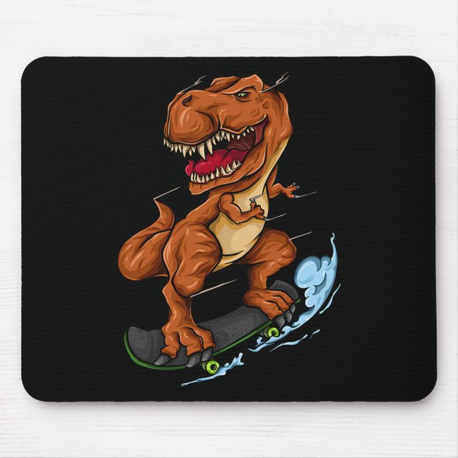 Mousepad T-rex skate - Cute Trex Dinossauro Skate (Frente)