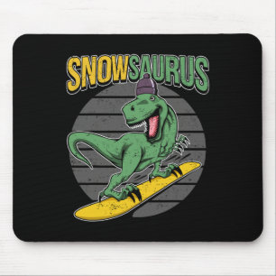 Mousepad T-rex Snowboard Dinossaur Snowboard