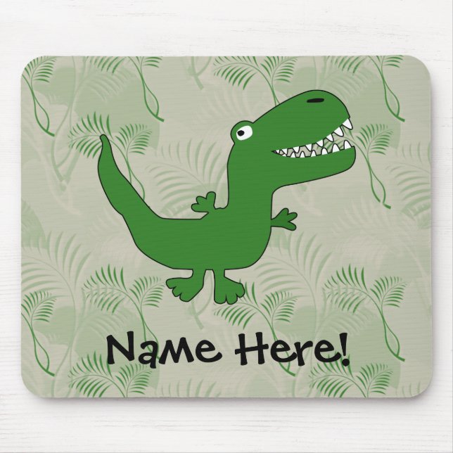 Mousepad T-Rex Tyrannosaurus Rex Dinossaur Cartoon Crianças (Frente)