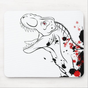 Mousepad T-Rex (Vermelho e Preto)