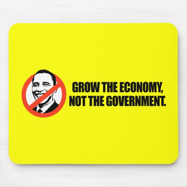 Mousepad T-shirt de Anti-Obama - cresça a economia (Frente)