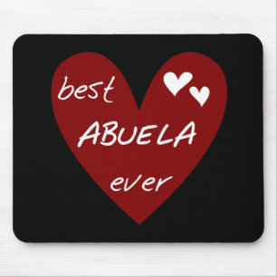 Mousepad T-shirt e presentes de Abuela do coração vermelho