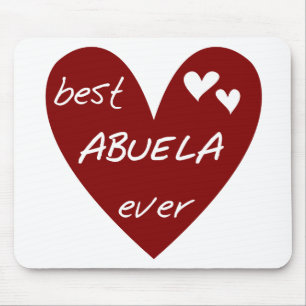 Mousepad T-shirt e presentes de Abuela do coração vermelho