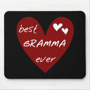 Mousepad T-shirt e presentes de Gramma do coração vermelho