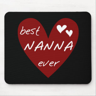 Mousepad T-shirt e presentes de Nanna do coração vermelho o