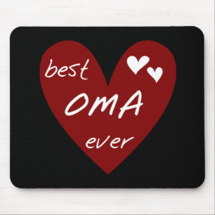 Mousepad T-shirt e presentes de Oma do coração vermelho os