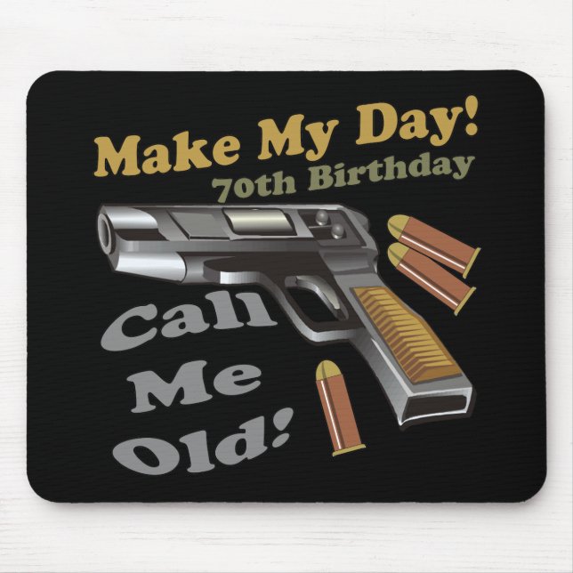 Mousepad t-shirt e presentes do aniversário do 70 (Frente)