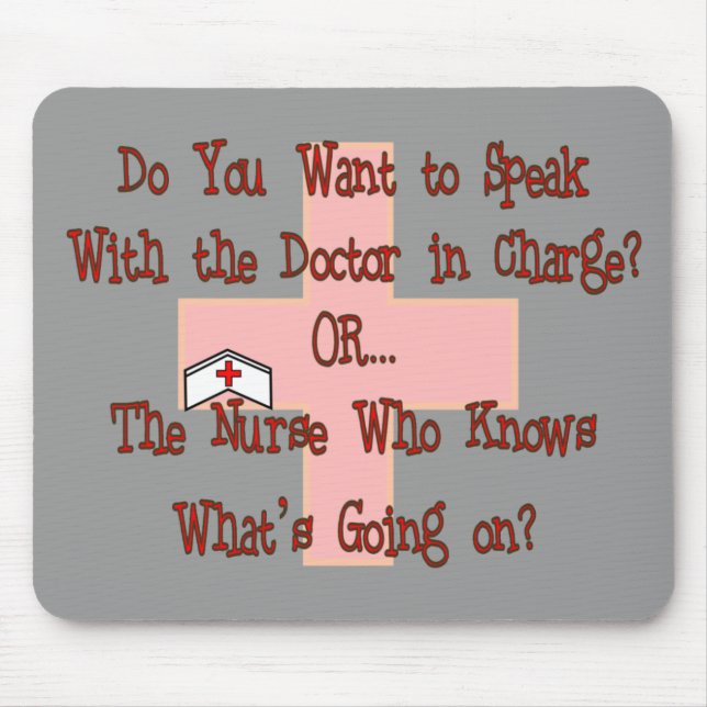 Mousepad T-shirt e presentes engraçados da enfermeira (Frente)