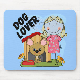 Mousepad T-shirt e presentes louros da menina do amante do 