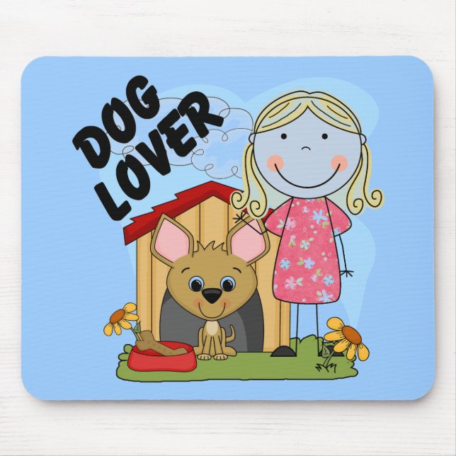 Mousepad T-shirt e presentes louros da menina do amante do  (Frente)