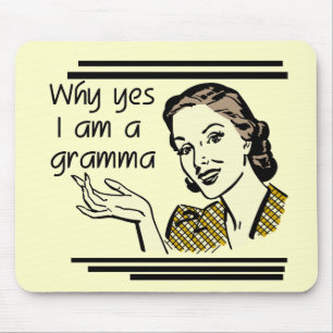 Mousepad T-shirt retros e presentes de Gramma