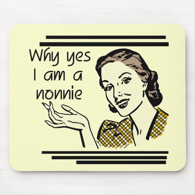 Mousepad T-shirt retros e presentes de Nonnie (Frente)