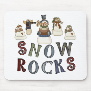 Mousepad T-shirts e presentes com rochas de neve
