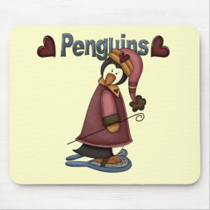 Mousepad T-shirts e presentes de pinguim-neve
