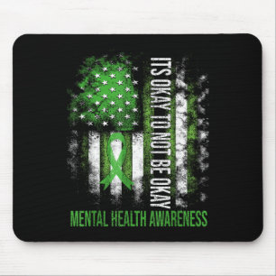 Mousepad Tá Tudo Bem Não Estar Bem Bandeira Dos EUA Conscie