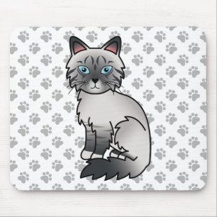 Mousepad Tabby Birman / Ragdoll Gato e patas