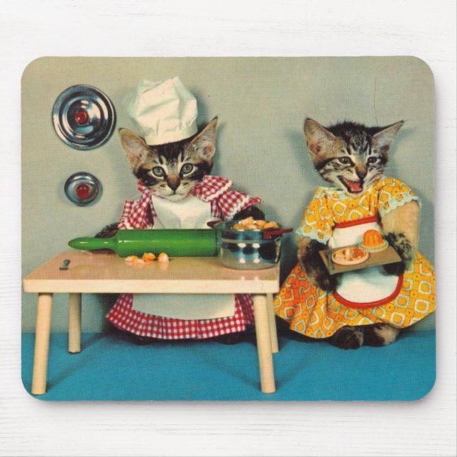 Mousepad tabby kitten chef e tabby kitten Assistant (Frente)