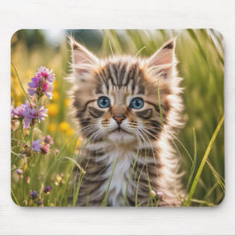 Mousepad Tabby Kitten No Campo