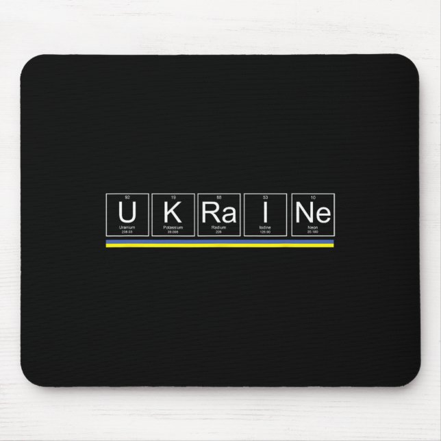 Mousepad Tabela Periódica de Elementos Bandeira da Ucrânia  (Frente)