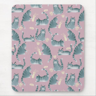 Mousepad Tabulações de Cinzas Ruins por Gatos Que Batem Coi