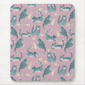 Mousepad Tabulações de Cinzas Ruins por Gatos Que Batem Coi