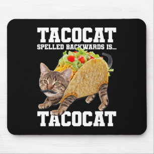 Mousepad Taco Cat Ortografado Para Trás É Tacocat Memória B