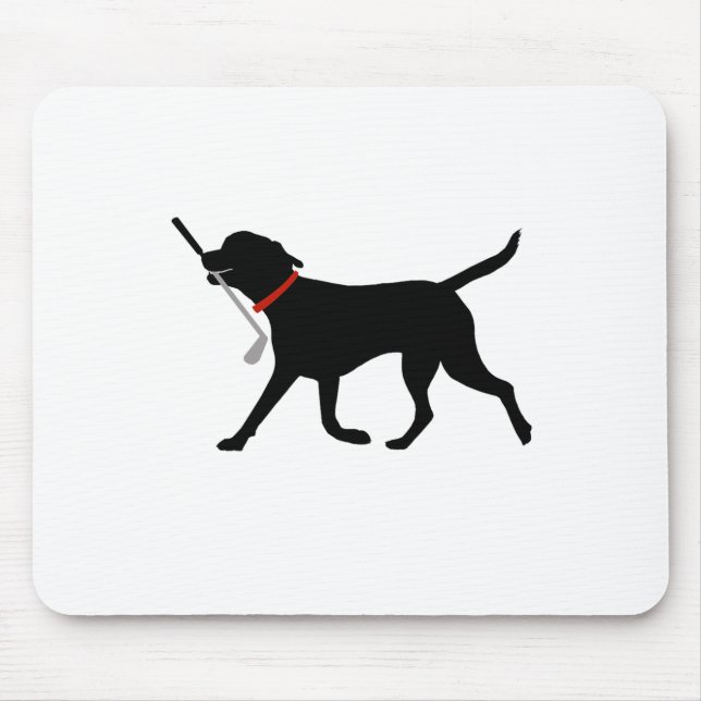 Mousepad Taco de golfe Labrador Fetch Fofo Labrador preto j (Frente)