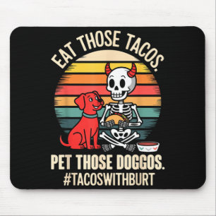 Mousepad Taco esqueleto cachorro animal de estimação come t