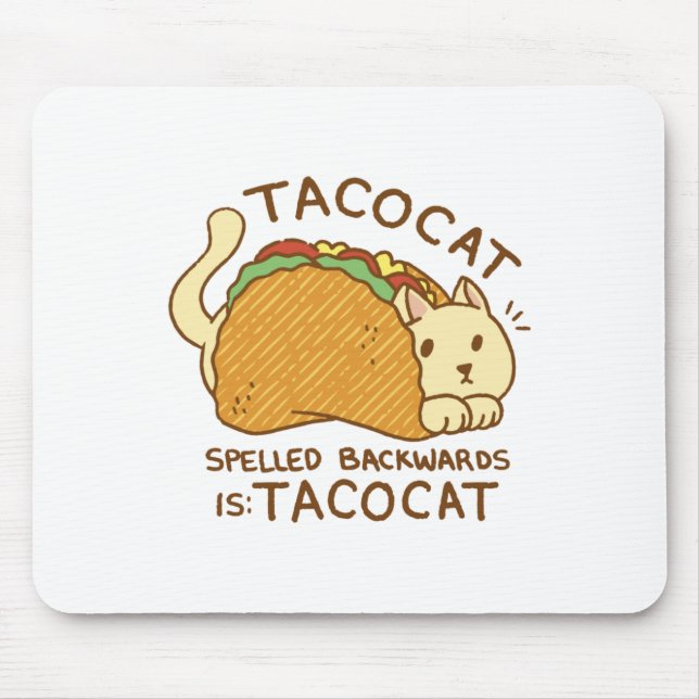 MOUSEPAD TACOCAT CAT CAT CAT ANIMAL NA CARTÃO TACO (Frente)
