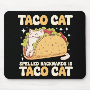 Mousepad Tacocat Escrito ao Contrário Taco Cat Mexicano