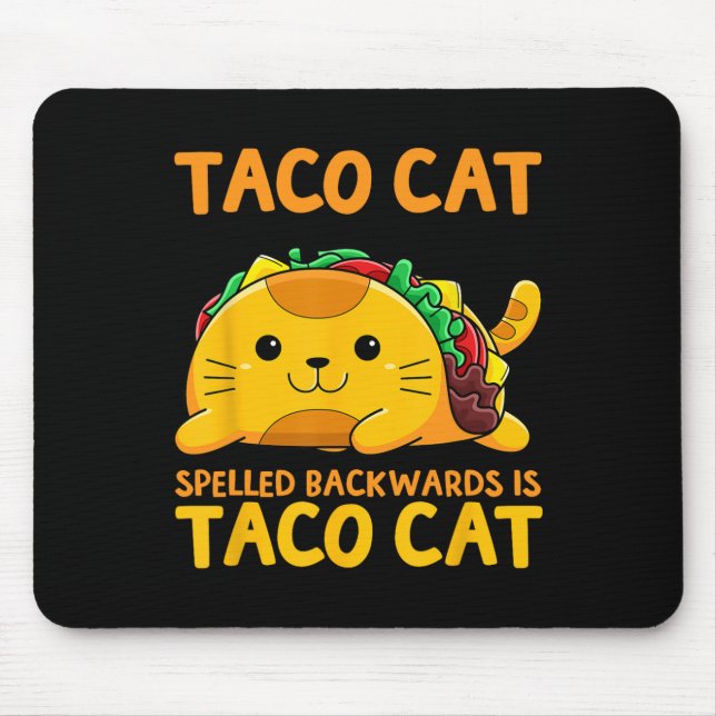Mousepad Tacocat Espelhado Para Trás Camisa Taco Cinco De (Frente)