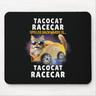 Mousepad Tacocat Racecar Ortografou Para Trás Engraçado Ca
