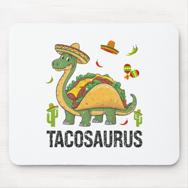 Mousepad Tacossauro Dinossauro Taco T Rex Funny Cinco De Ma (Frente)
