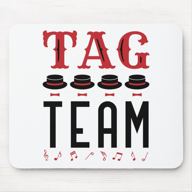 Mousepad Tag Team Singer Barbershop Quarteto (Frente)