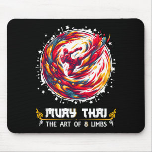 Mousepad Tailândia Boxe Tailandês MMA Arte dos Oito Membros
