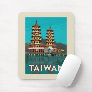 Mousepad Taiwan   Dragão E Pagodas De Tigre