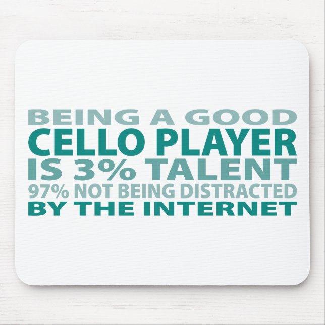 Mousepad Talento do jogador 3% do violoncelo (Frente)